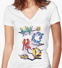 The Bird is the Word Women's Fitted V-Neck T-Shirt