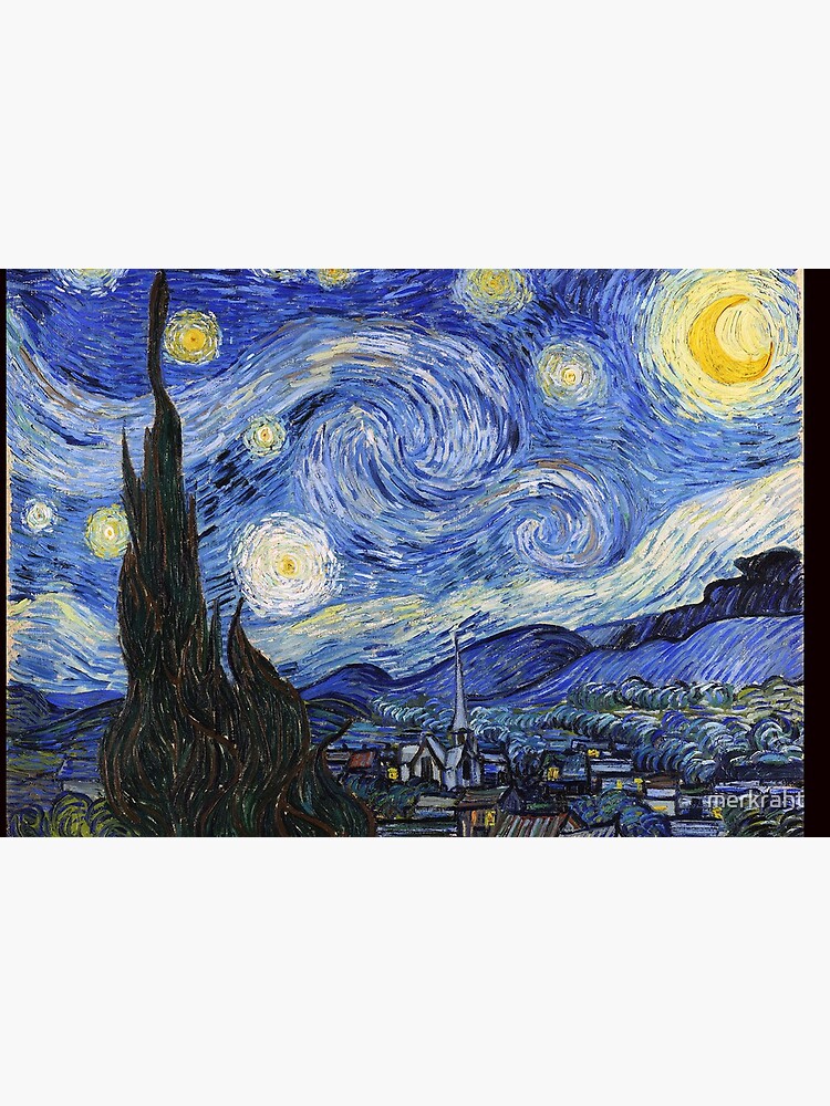 Starry Night Gifts - Vincent Van Gogh Classic Masterpiece Painting Gift Ideas for Art Lovers of Fine Classical Artwork from Artist by merkraht