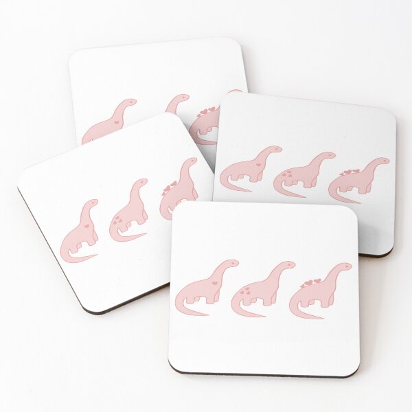 Item preview, Pink Heart Dinosaurs (White Background) designed and sold by elrathia.