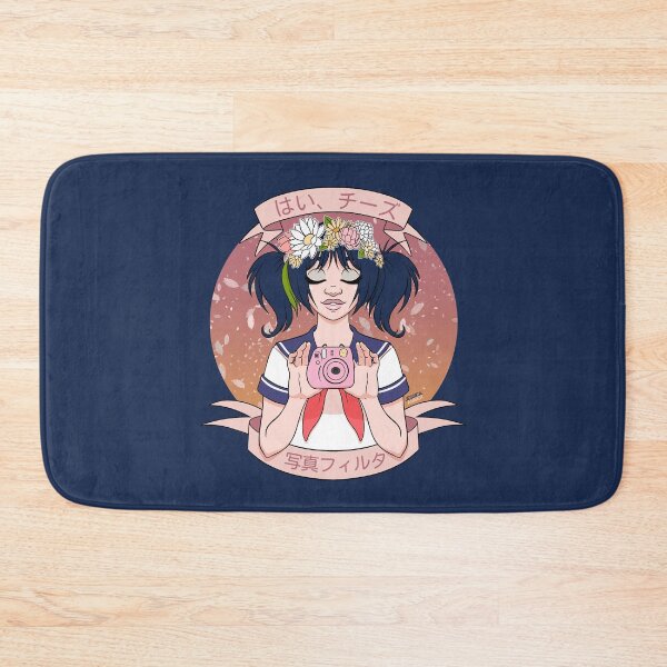 Item preview, “Say Cheese, Photo Filter” Japanese Blue Pink Schoolgirl Instant Camera Selfie designed and sold by JessicaAmber.