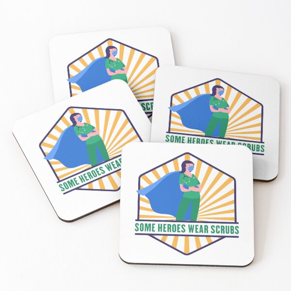 Item preview, Nurses - Some Heroes Wear Scrubs designed and sold by Maria Garcia.