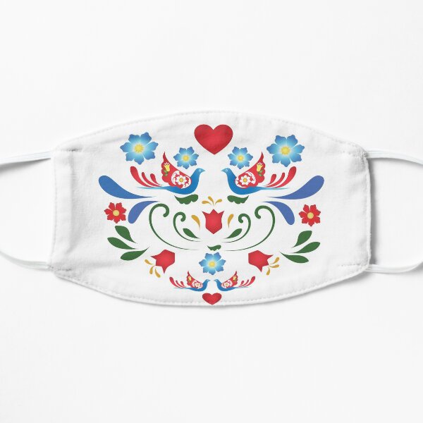 Birds and Flowers Folk-Art Design Mask