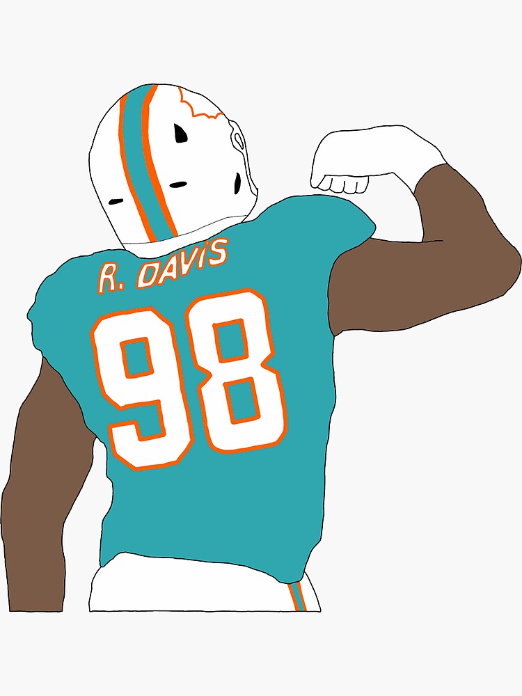 Miami Dolphins Raekwon Davis Sticker for Sale by phinsup