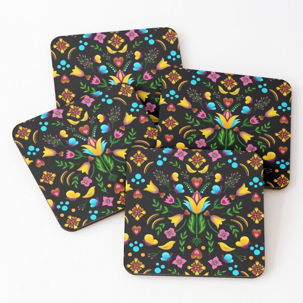 Item preview, Scandi Folk Art in Black designed and sold by Lisa Barry.