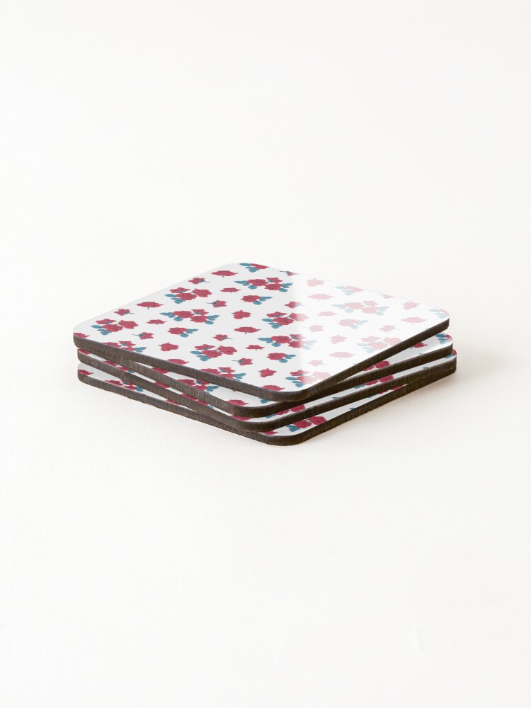 Thumbnail 4 of 5, Coasters (Set of 4), Red Roses - Love Roses! designed and sold by Pinnypin.