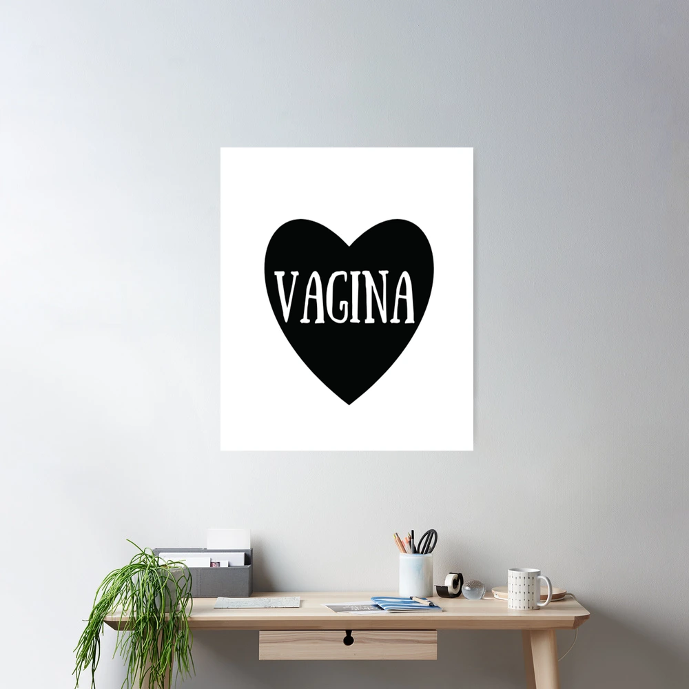 Póster for Sale con la obra «Corazón de la vagina» de CatMonkStudios |  Redbubble