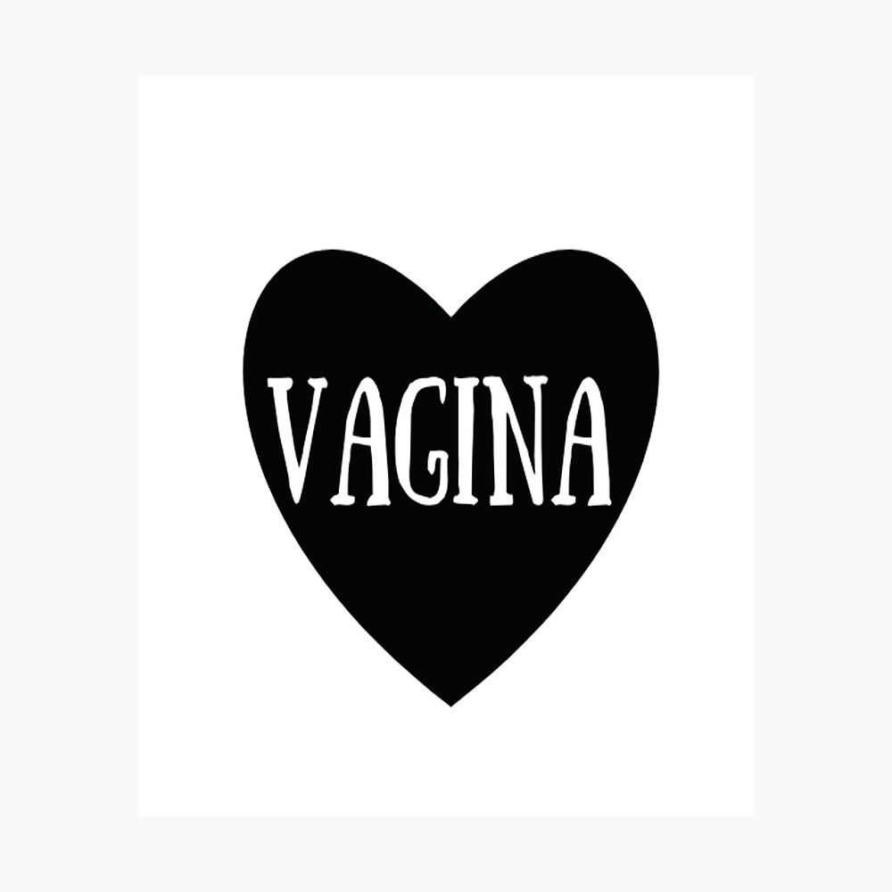 Póster for Sale con la obra «Corazón de la vagina» de CatMonkStudios |  Redbubble