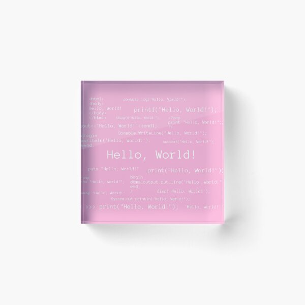 Item preview, Hello, World! - Light Pink designed and sold by PatientCitizen.