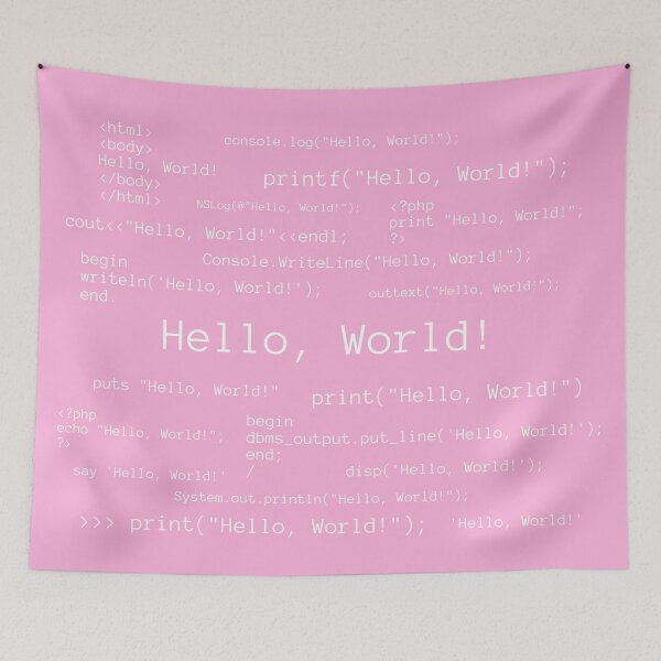 Item preview, Hello, World! - Light Pink designed and sold by PatientCitizen.