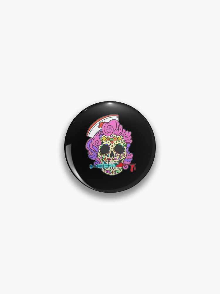 Nurse Sugar Skull Shirt Halloween Day Of The Dead Dia De Los