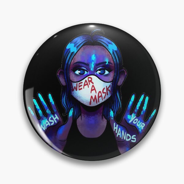 Item preview, WEAR A MASK, WASH YOUR HANDS - Covid-19 Safety Message designed and sold by deadhair.