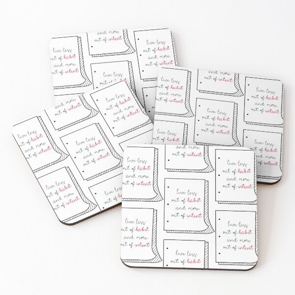 Item preview, live less out of habit and more out of intent sticker designed and sold by maddie-johansen.