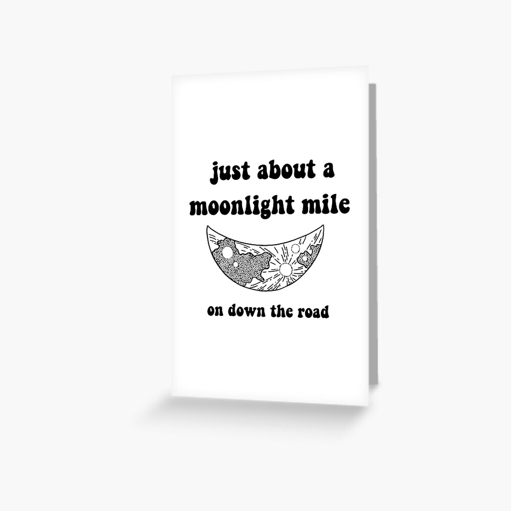 Moonlight Mile Rolling Stones Greeting Card By Melissers Redbubble