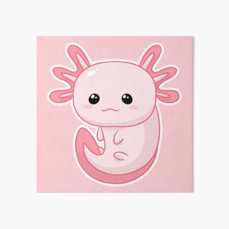 Kawaii Pink Baby Axolotl Art Board Print By Vapcool