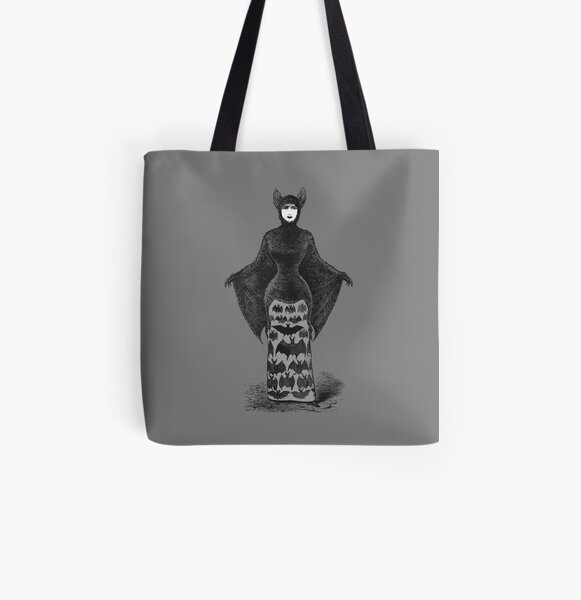 Victorian Bat Woman | Victorian Halloween Costume | Victorian Bat Costume | All Over Print Tote Bag