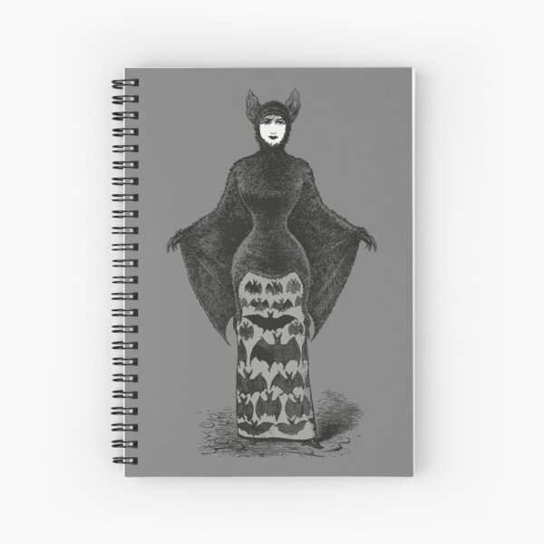 Victorian Bat Woman | Victorian Halloween Costume | Victorian Bat Costume | Spiral Notebook