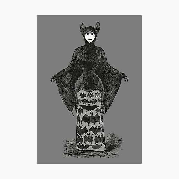 Victorian Bat Woman | Victorian Halloween Costume | Victorian Bat Costume | Photographic Print
