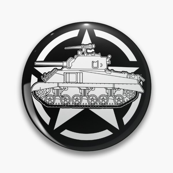Item preview, Vintage Military WW2 M4 Sherman Tank Schematic Star Armor Shirt Gear designed and sold by DynamicDesign.