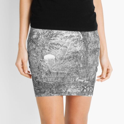 The Atlas of Dreams - Color Plate 4 b&w version Mini Skirt