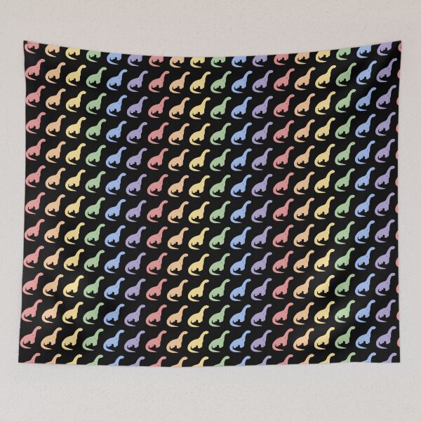 Item preview, Rainbow Dinosaurs (Black Background) designed and sold by elrathia.