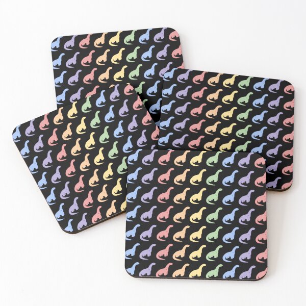 Item preview, Rainbow Dinosaurs (Black Background) designed and sold by elrathia.