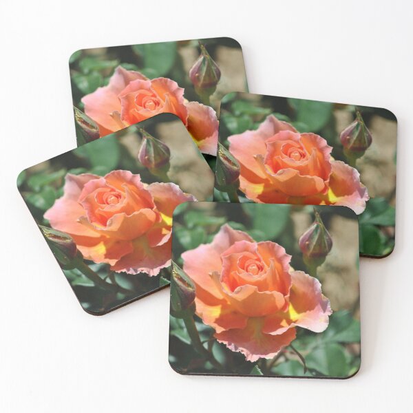 Item preview, Peach and Yellow Ruffled Rose designed and sold by Tamara McDonnell.