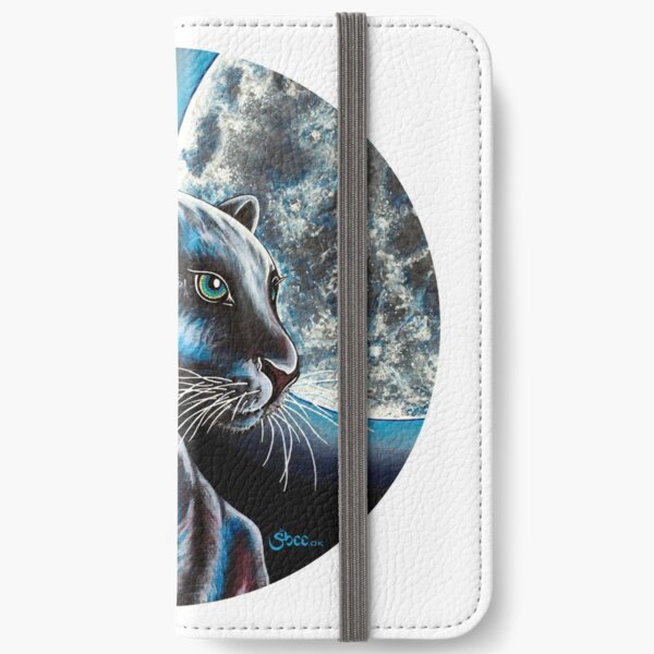 Moon Panther - Shee Endangered Retro Animals iPhone Wallet