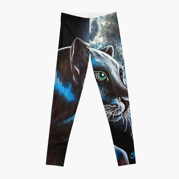 Moon Panther - Shee Endangered Retro Animals Leggings