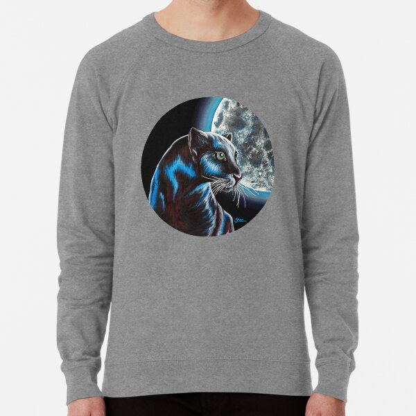 Moon Panther - Shee Endangered Retro Animals Lightweight Sweatshirt
