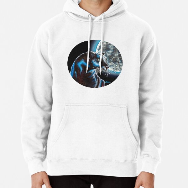 Moon Panther - Shee Endangered Retro Animals Pullover Hoodie