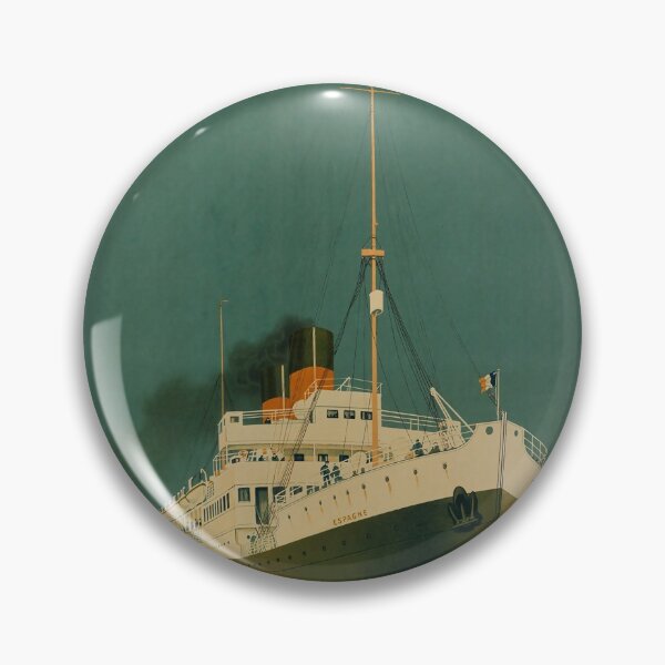 Item preview, C G Transatlantique vintage travel poster designed and sold by stickart-marek.