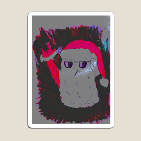 Christmas - the pink Santa Claus Magnet