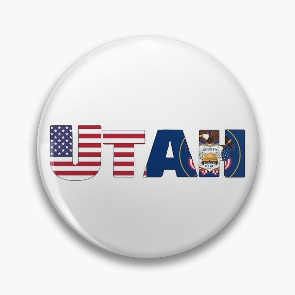 Item preview, Utah State Flag/ American Flag designed and sold by ElevenGraphics.