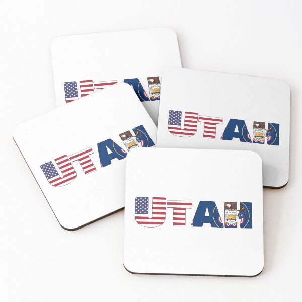 Item preview, Utah State Flag/ American Flag designed and sold by ElevenGraphics.