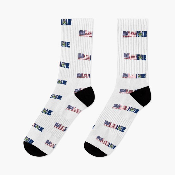Item preview, Maine State Flag/ American Flag designed and sold by ElevenGraphics.