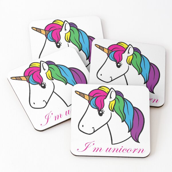 Item preview, Unicorn head with word I'm unicorn designed and sold by maipadpro.