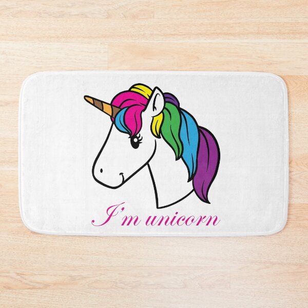 Item preview, Unicorn head with word I'm unicorn designed and sold by maipadpro.