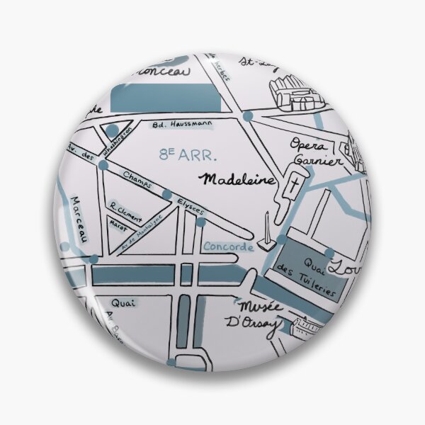 Aperçu de l'œuvre Carte de Paris - Champs Elysées créée et vendue par moogfox.