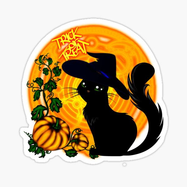 Halloween Katze - Süßes oder Saures! Sticker