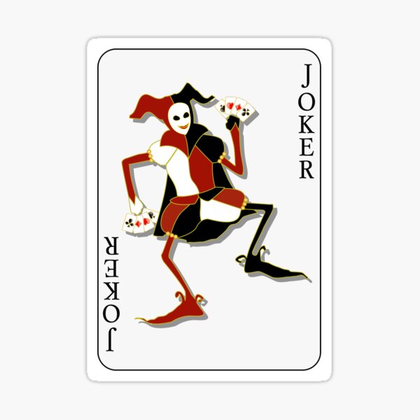 Joker Card Print Sticker