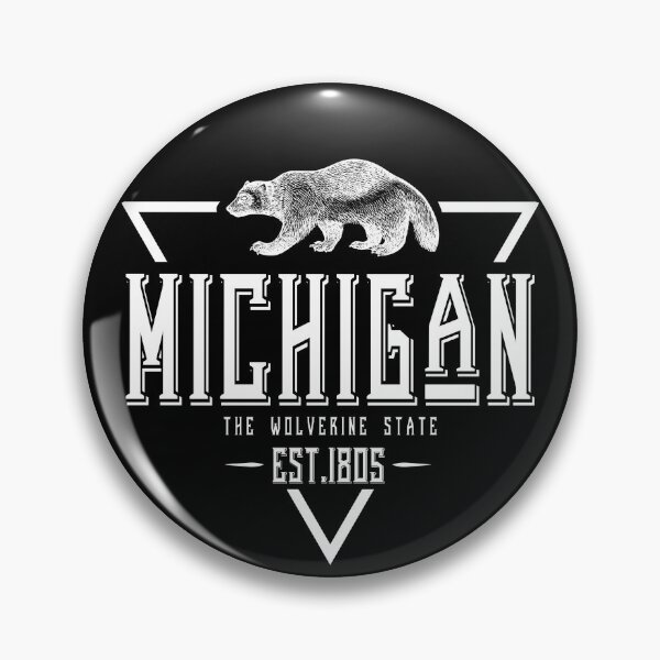 Item preview, Michigan The Wolverine State Est. 1805 Stylish Art MI Pride Shirt Gear designed and sold by DynamicDesign.