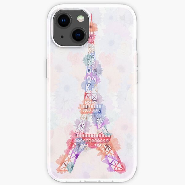 Flower Eiffel Tower Paris iPhone Soft Case