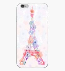 Vinilo o funda para iPhone Flower Eiffel Tower Paris