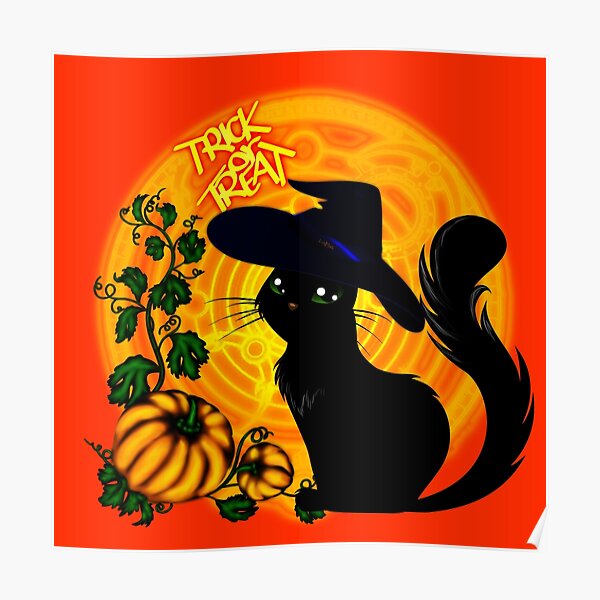 Halloween Katze - Süßes oder Saures! Poster