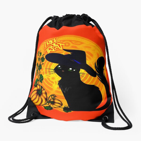 Halloween Katze - Süßes oder Saures! Turnbeutel