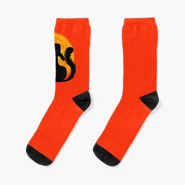 Halloween Katze - Süßes oder Saures! Socken
