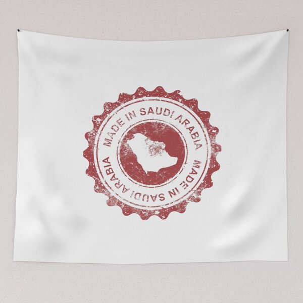 Item preview, Made in Saudi Arabia red stamp with a map designed and sold by ArabCorner.