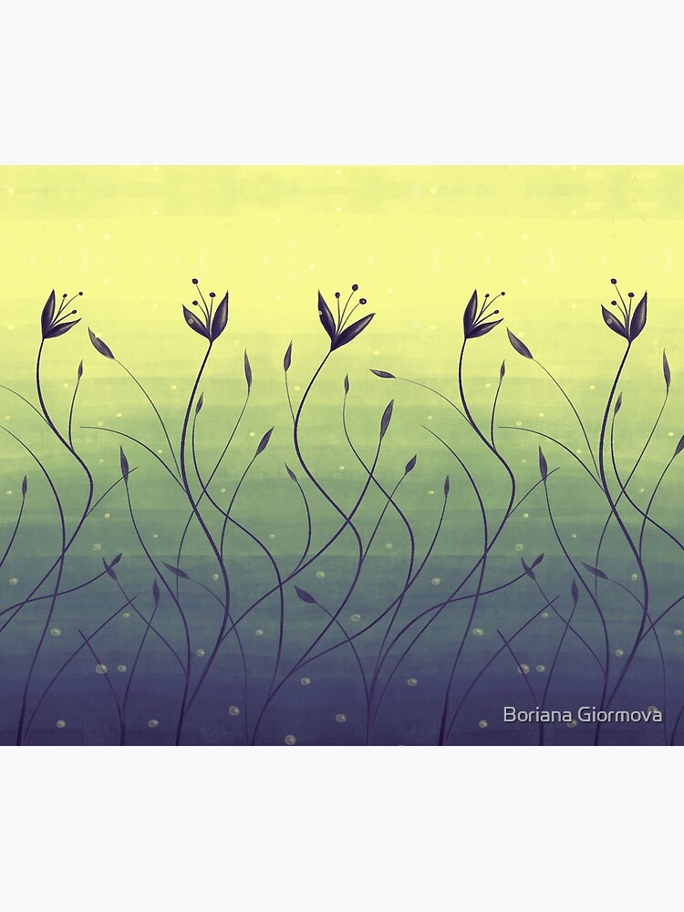 Water Plants In Green Lake Abstract Botanical Art by azzza