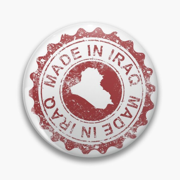 Item preview, Made in Iraq red stamp with a map Stylish Design designed and sold by ArabCorner.