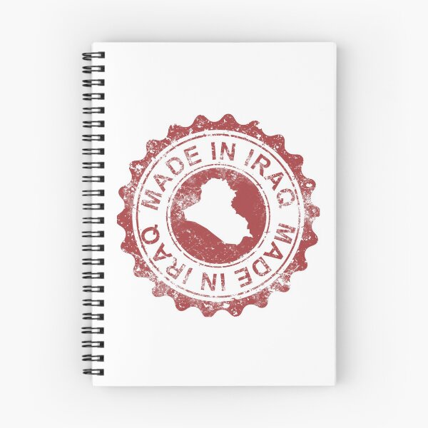 Item preview, Made in Iraq red stamp with a map Stylish Design designed and sold by ArabCorner.